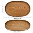 thumbnail image 2 of Bandeja de servicio ovalada de madera Uxcell 15x10" Platter decorativa para el hogar y la cocina, vela, marrón, 2 of 5