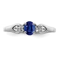 thumbnail image 4 of Primal Silver Sterling Silver Rhodium-plated Blue and White Sapphire Ring, 4 of 7