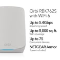 thumbnail image 2 of Sistema de red WiFi 6 Mesh NETGEAR Orbi RBK762S de 5,4 Gbps, 2 of 7