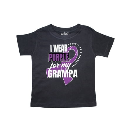 

Inktastic Chronic Pain I Wear Purple For My Grampa Gift Toddler Boy or Toddler Girl T-Shirt