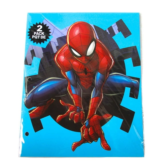 Spider-Man Super Hero Folders - Set of Two 3-Hole 2-Pocket Portfolio Folders