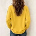 thumbnail image 4 of Women's Casual Long Sleeve Pullover Sweatshirt Solid Color Crew Neck Loose Fit Basic Oversized Hoodie Fall Winter Clothes Fleece Lined Cozy Comfortable Top, 4 of 7