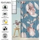thumbnail image 3 of Cortinas de ducha florales para baño, juego de cortinas de ducha con flores rosas, grises y rosas, tela de fondo azul, impermeable, lavable, 72 "× 72", 3 of 5