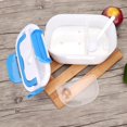 thumbnail image 3 of Portable Double Layer Electric Heating Lunch Box Food Rice Container Warmer for Home (US 110V), 3 of 8