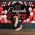 thumbnail image 4 of 70.8" x 43" Large Graduation Banner Backdrop for Class of 2026, Red and Black Congrats Grad Party Wall Hanging Graduation Themed Celebration Bannerand Photo Background Decor, 4 of 6