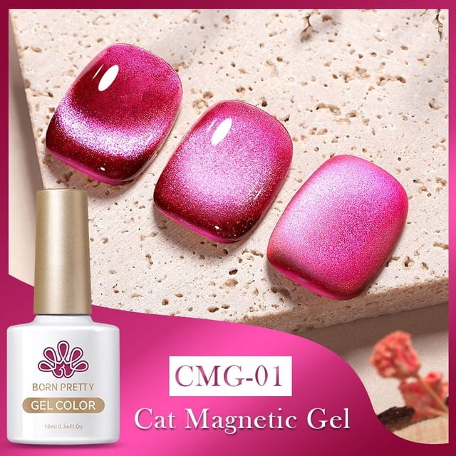 BORN PRETTY 10ml Gel Magnético Gato Reflectante Purpurina Semi Permanente Remojo UV LED Barniz