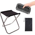 thumbnail image 1 of Taburete plegable para exteriores, taburete plegable de aleación de aluminio, mini taburete plegable portátil ultraligero, con bolsa de almacenamiento, para pesca, camping, barbacoa al aire libre, via, 1 of 5