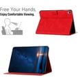 thumbnail image 3 of for iPad Mini 7th Gen 8.3" 2024 Case PU Leather Folio Tablet Cover, Smart Auto Wake/Sleep Flip Stand Case Embossed Pattern Magnetic Clasp Protective Case for iPad Mini 6th Gen 8.3" 2021, Red, 3 of 9