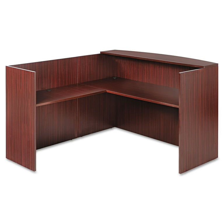 Alera Valencia Reversible Reception Return, 44.13w x 23.63d x 41.5h, Mahogany Alera Valencia Reversible Reception Return, 44.13w x 23.63d x 41.5h, Mahogany