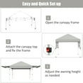 thumbnail image 6 of Patiojoy 10x17ft Pop up Canopy  3 Height Adjustment Folding Tent with Roller Bag Grey, 6 of 10