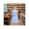 thumbnail image 5 of Sunny Fashion Girls Dress Striped Asymmetrical Color Block Button Sleeveless Casual 6 Years, 5 of 8