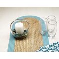 thumbnail image 2 of DecorAvenue Hand-Braided and Textured Natural Jute Table Runner Accent for Dining Room Kitchen Table Decor Aqua Blue Boundry Oval 13x108 inches, 2 of 4