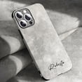 thumbnail image 1 of Funda personalizada coreana para iPhone 14 13 12 11 Pro Max, funda de lujo de piel de cordero con nombre personalizado, 13 14 Pro Max, regalos DIY, 1 of 4
