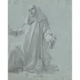thumbnail image 3 of Jean Leonard Lugardon 20x24 Black Modern Framed Museum Art Print Titled - A Young Priest Kneeling, 3 of 5