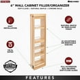 thumbnail image 5 of Rev-A-Shelf Pullout Wall Filler w/ Soft-Close, 42" Height, 432-WFBBSC42-6C, 5 of 13
