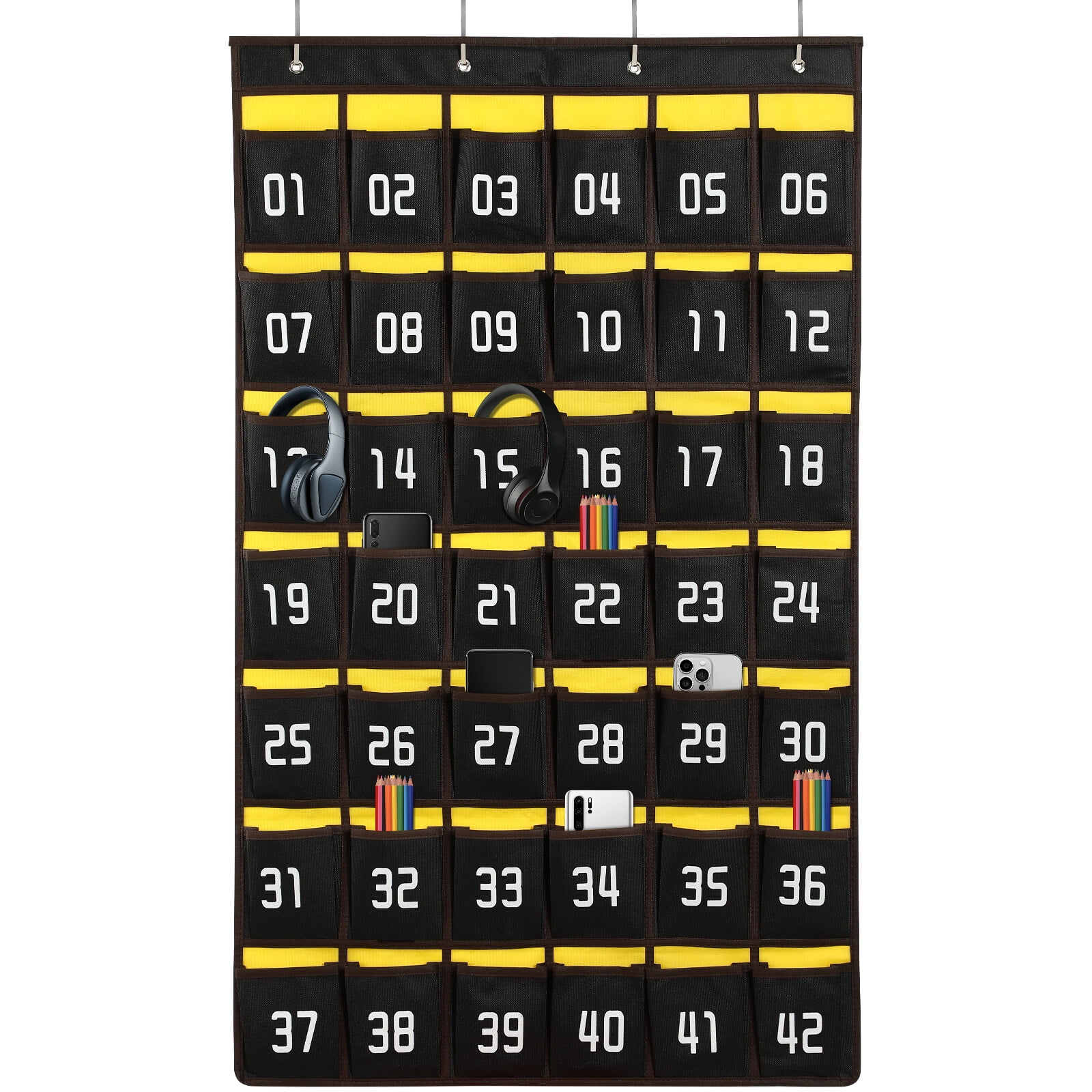 Numbered Classroom Cell Phone Holder Calculator Storage Organizer Over