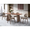 thumbnail image 6 of ACME Hadasa Linen Fabric/Wood Side Chair in Brown & Walnut (Set of 2), 6 of 8