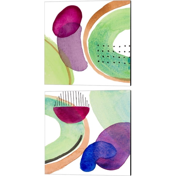 Great Art Now Nature's Aura by Lanie Loreth 2 Piece Canvas Art Set Each 14"W x 14"H