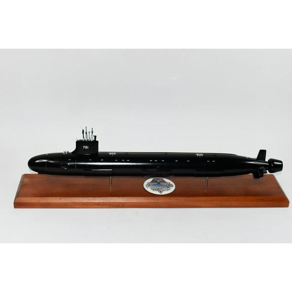 USS California (SSN-781) Submarine Model, US Navy, 20 Scale Model,Mahogany, Virginia Class Block II