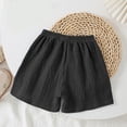 thumbnail image 4 of BOBOGOJP Baby Toddler Boys Shorts Cotton Linen Summer Loose Shorts Elastic Waist Solid Jogger Short Pants Black for Size 2-3 Years, 4 of 6