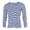 Blue, variant on Womens Pullover Men Long Sleeve Striped Printed Crew Neck Womens Undershirts,Blue,3XL