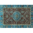 thumbnail image 1 of Ahgly Company Indoor Rectangle Abstract Light Blue Modern Area Rugs, 2' x 4', 1 of 4