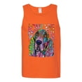 thumbnail image 3 of Colorful Beagle | Dogs Love You | Dean Russo Art Animal Lover Mens Tank Top, Orange, 3X-Large, 3 of 6