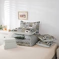 thumbnail image 6 of Homewish Safari Deer Bear 7-Piece Twin Bedding Set - Jungle Grey Plaid, 6 of 8