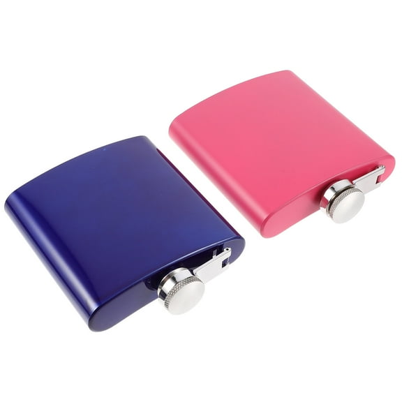 PTOOTP Outdoor Drinking Flask Blue 2Pcs 4.32X3.54X1.18in