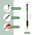 thumbnail image 2 of Uxcell Gel Pen Medium Point 0.5mm, 24 Pack Smooth Black Gel Ink Rollerball Pen for Home Office Writing Note Taking Journaling Business, Style 11, 2 of 6