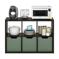 thumbnail image 5 of Furinno CUBICLE Open Back Decorative Cube Storage Organizer in 6-Cube Dark Oak, 5 of 8
