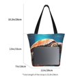 thumbnail image 3 of KLL Tote Bag for Women Realistic Turtle Print Shopping Grocery Reusable Bags for Office School Shopping Travel, 3 of 6