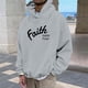 thumbnail image 1 of MHFRRA Sudadera con Capucha para Creyentes, Sudadera Informal con Capucha y Diseño Inspirador, Ropa de Calle Cómoda para Uso Diario Gris, 1 of 3