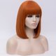 thumbnail image 4 of Peluca de cabello humano Unique Bargains 14' Naranja Bob con gorra, 4 of 6