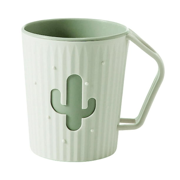 Vaso de baño, soporte para brochas de maquillaje, soporte para bolígrafos, irrompible, reutilizable, portátil Verde