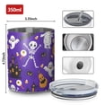 thumbnail image 4 of 12oz Coffee Tumblers Cute Halloween Icons Pattern Stainless Steel Vacuum Insulated Travel Tumbler Coffee Cups Mug with Lid and Straw with Cleaning Brush for Cold & Hot Drinks, 4 of 5