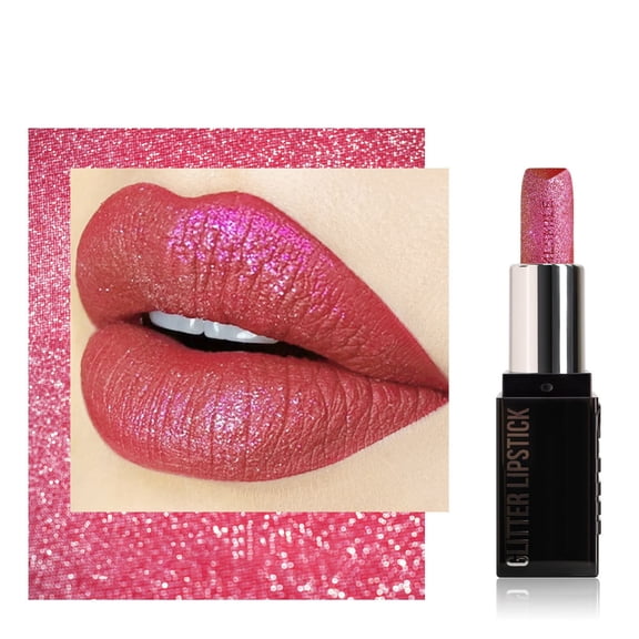 Baoshan Six-Color Lip GLōss Rose Red - Lipstick for Women with Metallic 3D Shine Lightweight Hydrating Formula High Impact Lip Color Vegan & Beauty Full Coverage Lip Makeup, Color Makeup Organizers