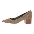 thumbnail image 3 of Sole Society Cheetah Slip On Low Block Heel Pump Black Tan (BLACK/TAN, 6), 3 of 5
