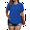 Royal Blue, variant on a.Jesdani Women Plus size top Round Neck Stretchy Textured Pleated T-Shirt for Curvy Women M-4X