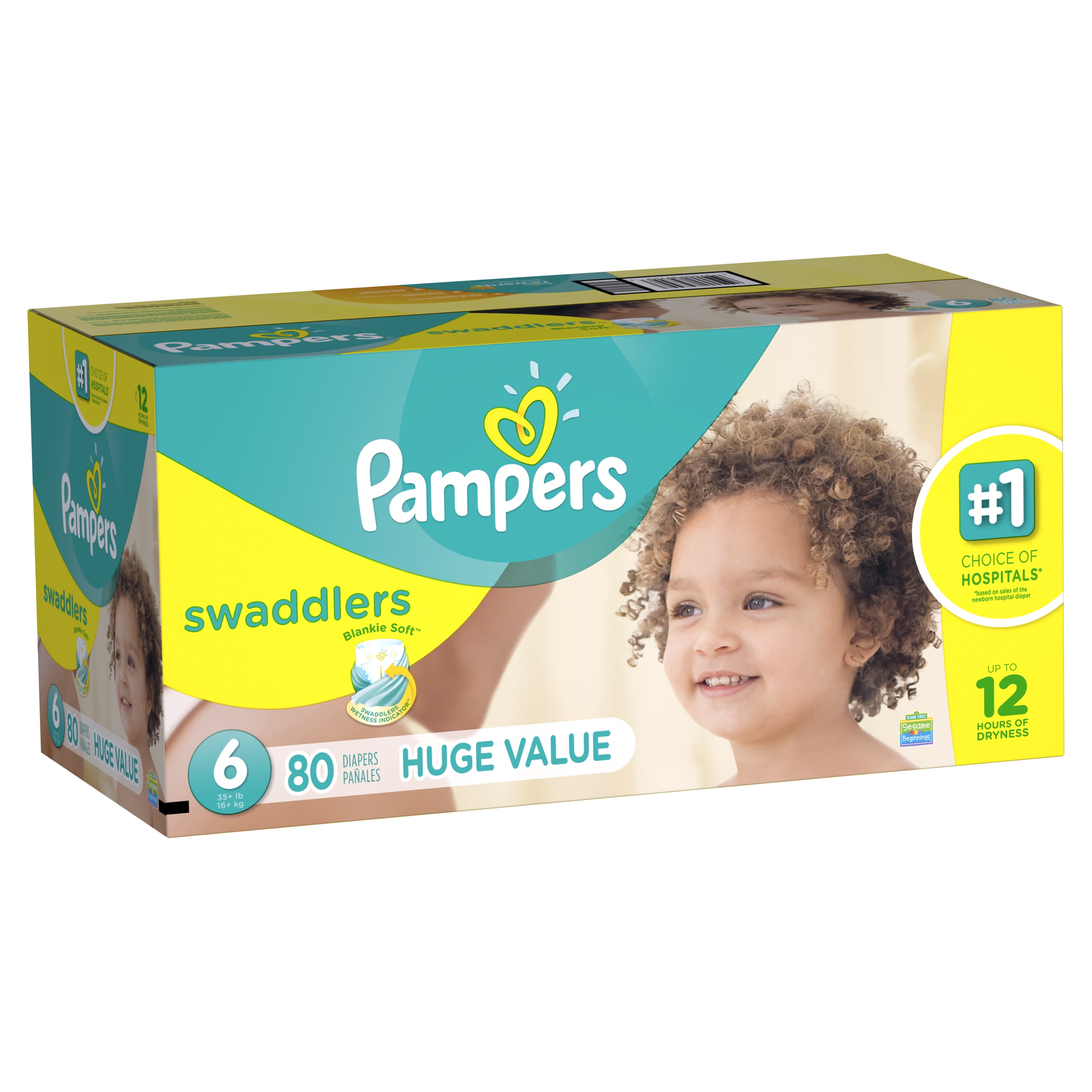 Pampers swaddlers sensitive size n cheap diapers 80 ct box