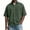 A374-Army Green, variant on Kalauyu 3/4 Short Sleeve Button Down Shirts for Men Turn Down Collared Sleeve Casual Loose Tops Soft Lightweight Vacation Fashion Shirts