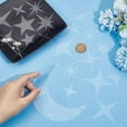 thumbnail image 3 of 4 Sheets Moon Window Cling Stickers Stars Suncatcher Sticker Planet Universal Windows Film Prismatic Non Adhesive Anti-Collision Sun Catcher Decals for Bird Strikes 12x9 Inch, 3 of 9