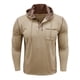 thumbnail image 4 of pstuiky Camisas de manga larga de invierno para hombre, Suéter informal de color liso para hombre, cárdigan con botones, bolsillo, mangas largas y capucha Tops casuales para hombres l, 4 of 7