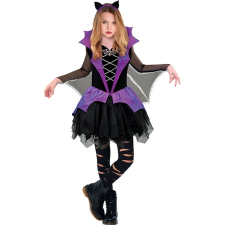 Miss Battiness Vampire Halloween Costume for Girls, Medium, with