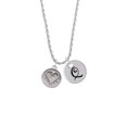 thumbnail image 2 of Delight Jewelry Silvertone Heart Outline - Round Seal Silvertone Script Initial Disc - Q - Charm Necklace, 20"+3", 2 of 4