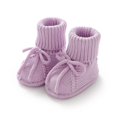 thumbnail image 4 of KINDXX Baby Booties First Walkers Cozy Shoes Warm Knit Soft Booties for Toddler Boy Girl, 4 of 5