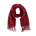 thumbnail image 2 of CTM Adult Grid Pattern Soft Winter Scarf with Fringe, 2 of 4