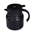 thumbnail image 2 of LOVIVER Stainless Steel Thermal Coffee Carafe Hot Water Bottle Strainer Flat Bottom Portable Insulation Teapot for Office Restaurants Black, 2 of 8