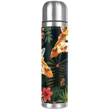 

HOHODIY Stainless Steel Vacuum Thermos Bottle Painted Insulated Bottle 18 oz Leak Proof Water Bottle for Keeping Liquids Hot or Cold for Up to 24 Hours Giraffes