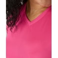 thumbnail image 4 of Hanes Sport Cool DRI Women's Performance V-Neck T-Shirt Wow Pink S, 4 of 6